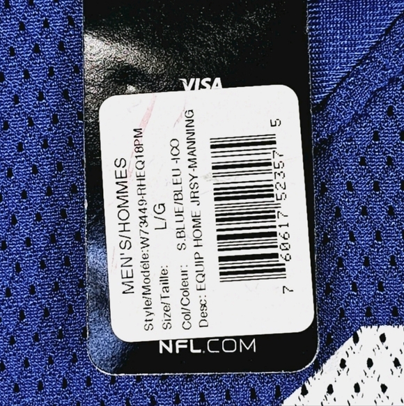 NWT Reebok Onfield Indianapolis Colts Peyton Manning #18 Mens Large Jersey Blue - Picture 6 of 8